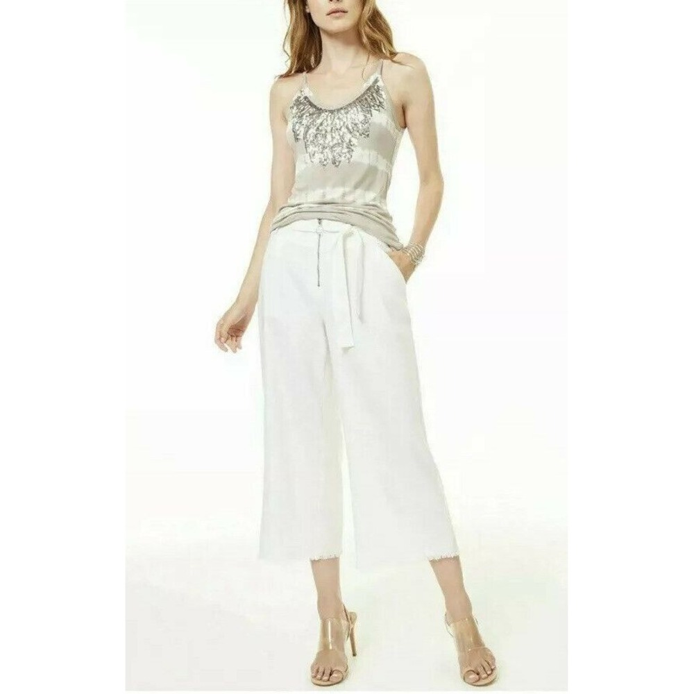 International Concepts Women's Frayed Zip-Front Culottes Size 14